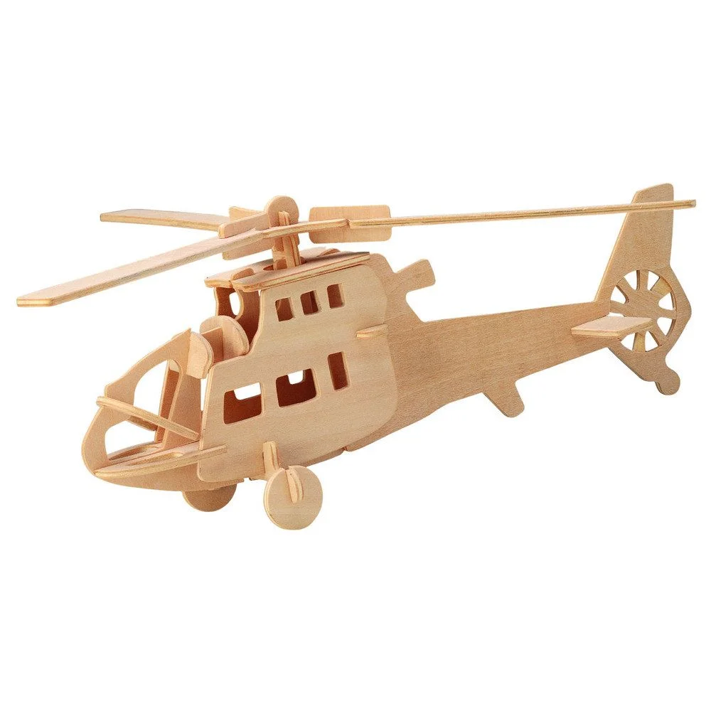 Besttoy Holz-Modellbau – Helikopter Fighter Plane 3D-Steckbausatz