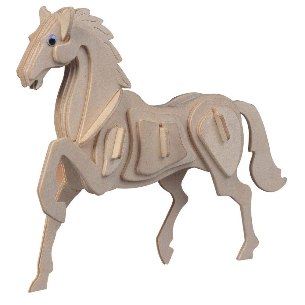 Besttoy Holz-Modellbau – Pferd 3D-Steckbausatz