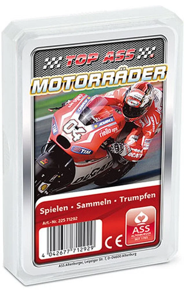 CARTAMUNDI Spiel – TOP ASS Quartett „Motorräder“