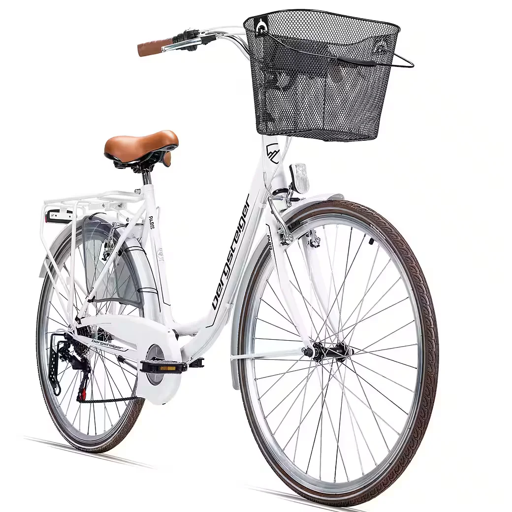 Cityrad Paris Damenfahrrad 26 28 Zoll mit Korb und Licht ab 140 cm