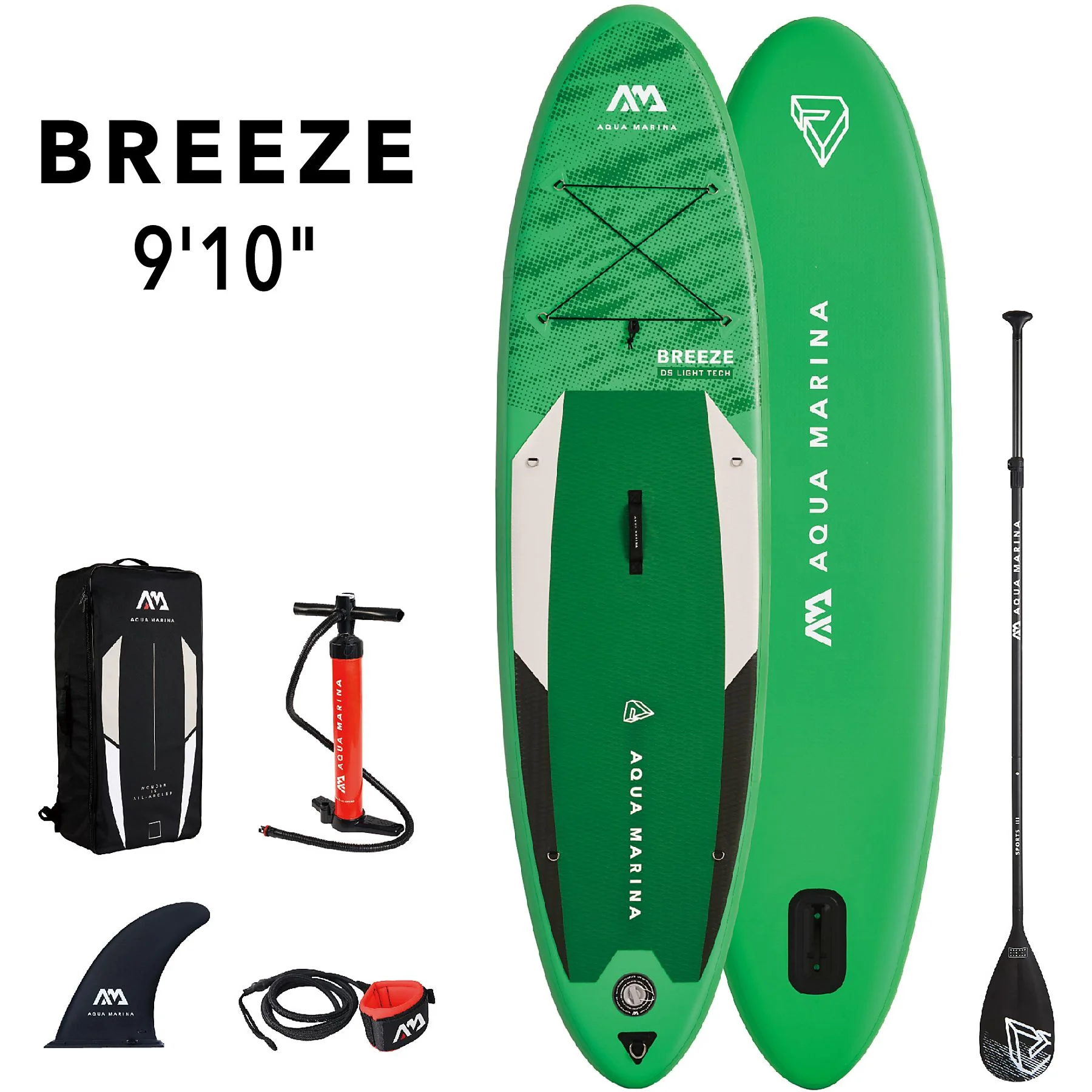 Aqua Marina Breeze SUP Board Stand Up Paddle grün