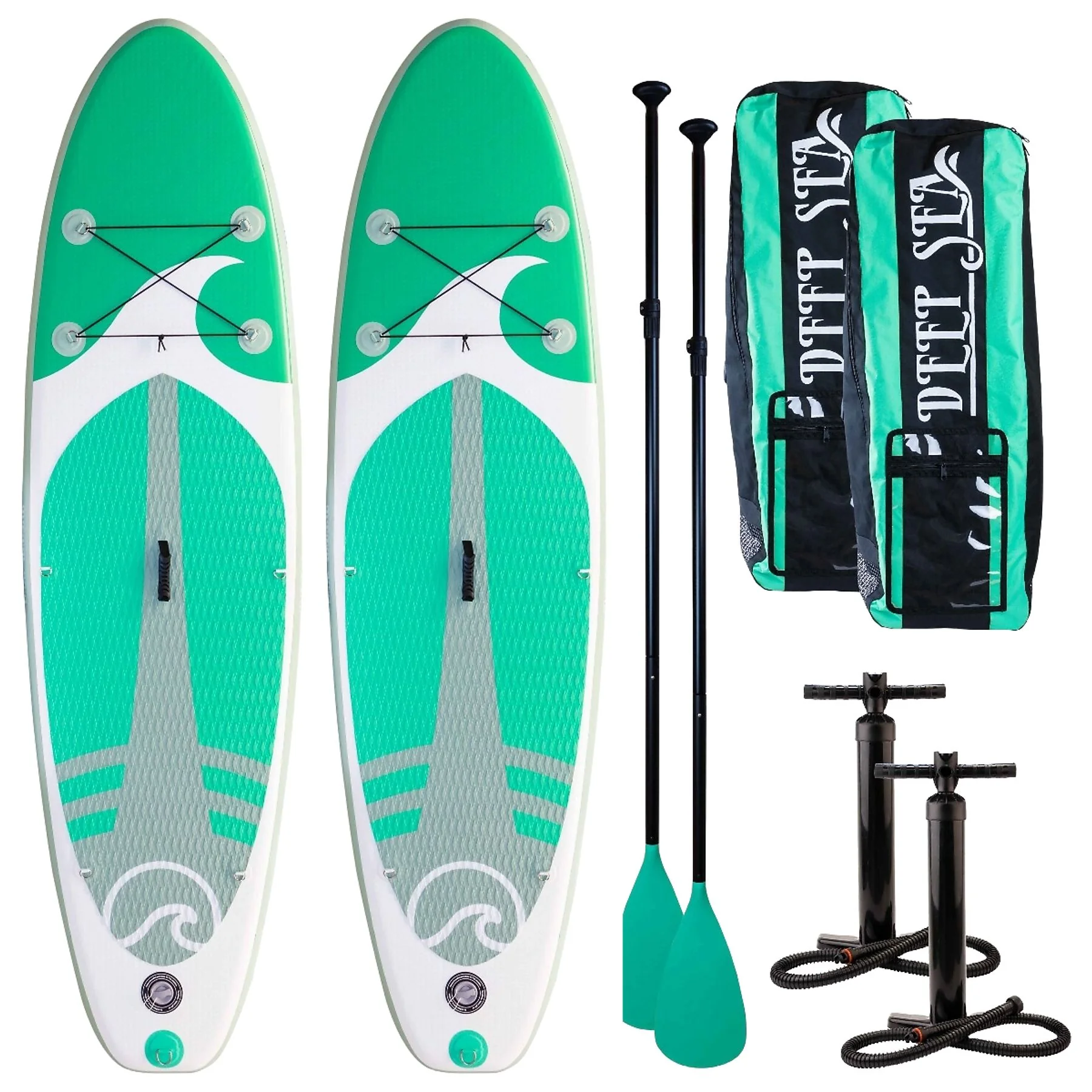 DEEP SEA Stand Up Paddle 2er Set Standard Blau