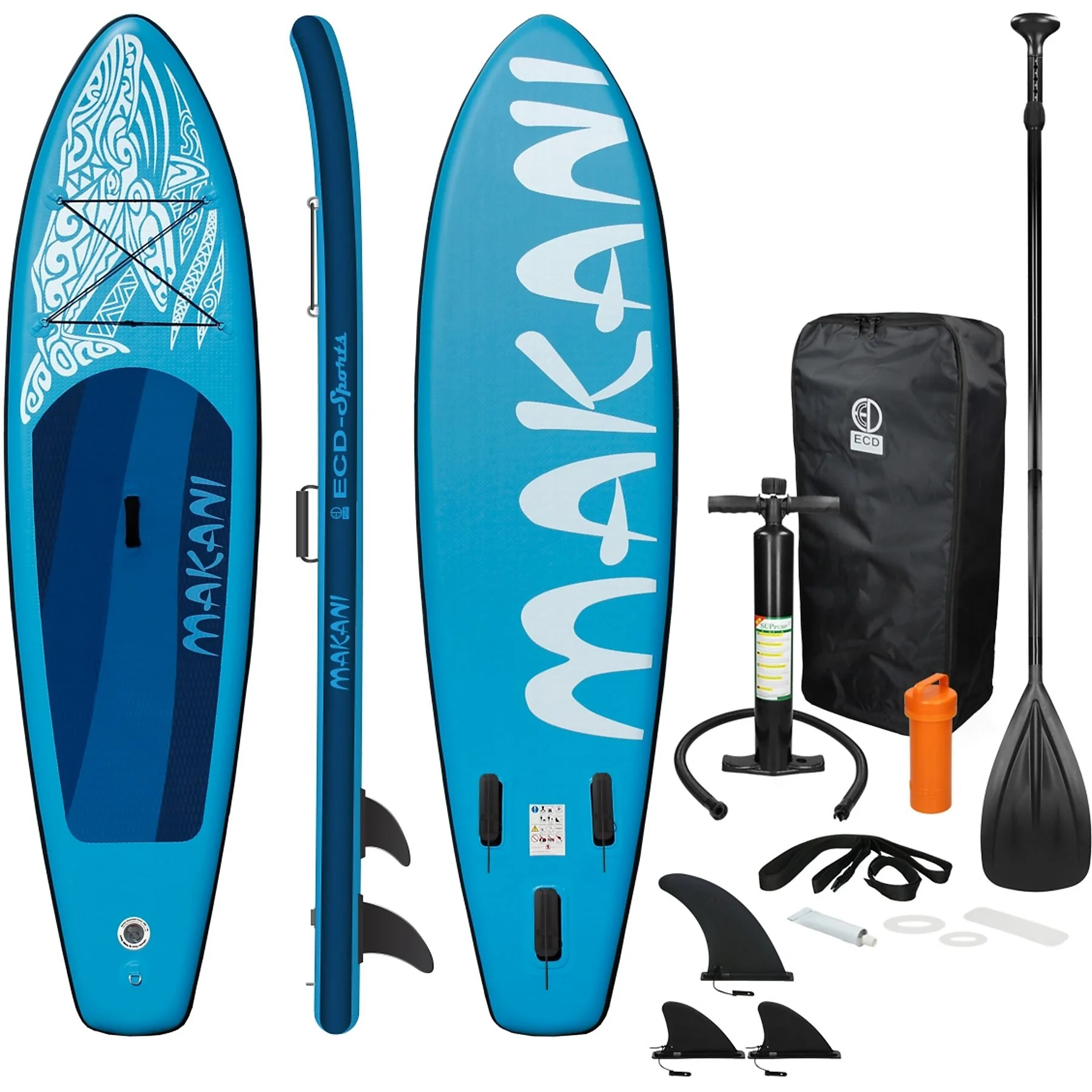 ECD-GERMANY Aufblasbares Stand Up Paddle Board SUP, Blau